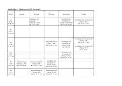 Stundenplan für StudienanfängerInnen 2016