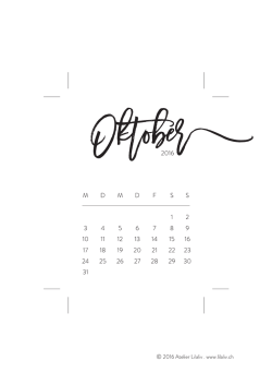 DIY printable Kalender Oktober