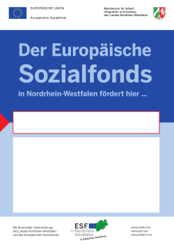 Der Europäische Sozialfonds Poster