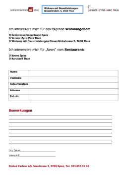 Ich interessiere mich f&uuml;r das folgende