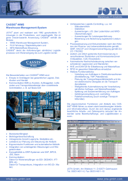CASSIS®-WMS Warehouse-Management-System