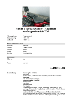 Detailansicht Honda VT600C Shadow €,€+Zubehör +