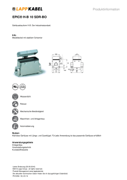 Produktinformation EPIC® H-B 10 SDR-BO
