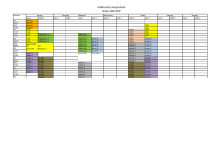 Hallenzeiten Hauptschule Saison 2016-2017