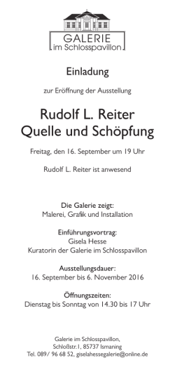 Info zur Vernissage