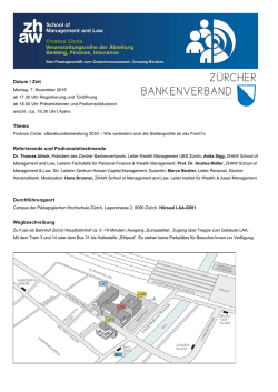 Lageplan - an der ZHAW