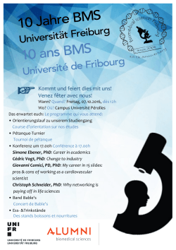 10 ans sciences biomédicales à Fribourg Fête d`anniversaire le