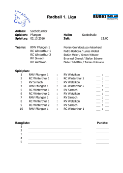 Spielplan - RVS Sirnach