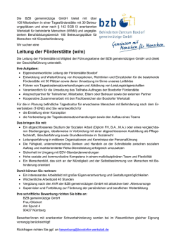 Ihre Aufgaben - Boxdorfer Werkstatt