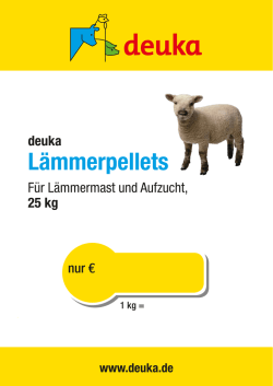 Preisposter Lämmer und Schaffutter