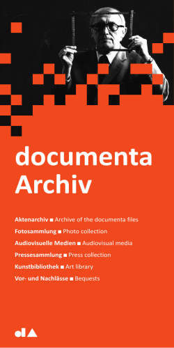 Aktueller Flyer - documenta Archiv