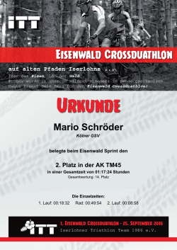 Mario Schröder - Eisenwald Crossduathlon
