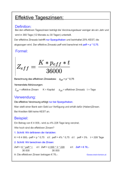 Effektive Tageszinsen