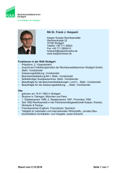 RA Dr. Frank J. Hospach