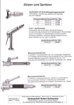 Düsen und Spritzen