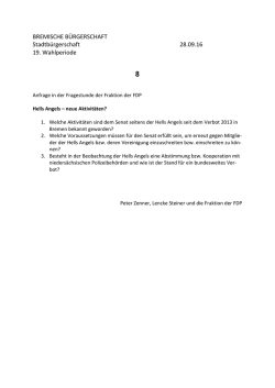 Hells Angels - neue Aktivit&auml;ten?