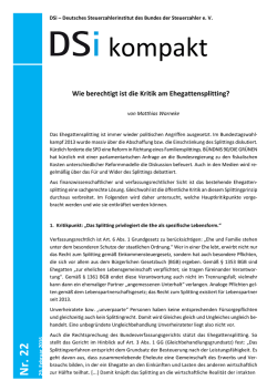 DSi kompakt Nr. 22 - Deutsches Steuerzahlerinstitut