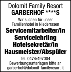Dolomit Family Resort GARBERHOF ****S