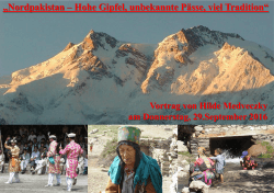 Nordpakistan – Hohe Gipfel, unbekannte Pässe, viel Tradition