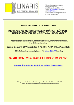 20% Rabatt auf Primärantikörper von Biotium