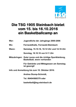 weitere Infos - TSG Steinbach