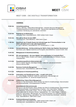 Agenda MEET OSM 2016