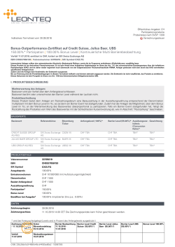 Bonus-Outperformance-Zertifikat auf Credit Suisse, Julius