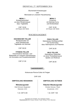 dienstag, 27. september 2016 wochenangebot
