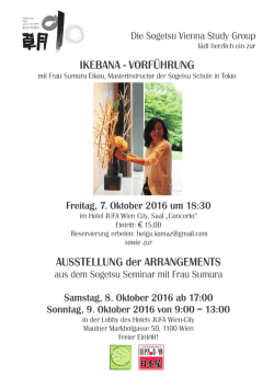 Einladung zur Vorführung und Ausstellung - Sogetsu