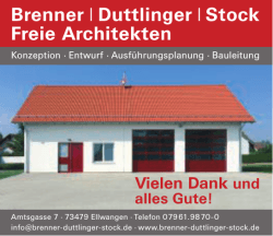 Brenner I Duttlinger I Stock Freie Architekten