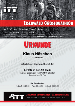 Klaus Näschen - Eisenwald Crossduathlon
