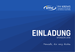 einladung - IMC Fachhochschule Krems