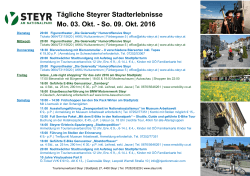 Wochenprogramm Steyr (KW 40)