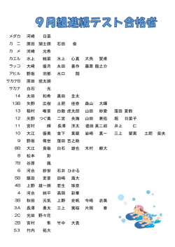 河崎 日菜 原田 瑚士朗 石田 俊 河崎 元希 水上 結菜 水上 心真 大角 賢