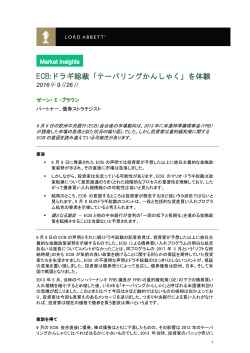 ECB:ドラギ総裁「テーパリングかんしゃく」を体験（PDF/236KB）