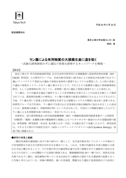 ラン藻による有用物質の大規模生産に道を拓く