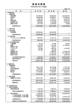 貸 借 対 照 表