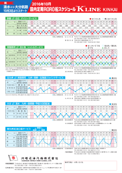 国内定期RORO船スケジュール