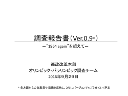 調査報告書（Ver.0.9*）