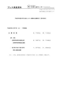 プレス発表資料 - 独立行政法人 大学入試センター