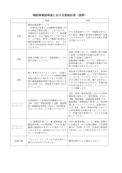 補助事業説明会における質疑応答（抜粋）