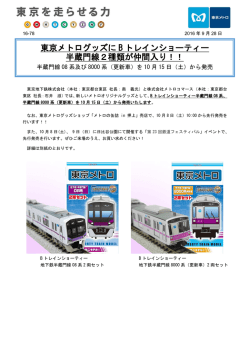東京メトログッズに B トレインショーティー 半蔵門線2種類が仲間入り！！