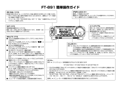 FT-891 簡単操作ガイド