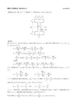 構造力学演習Ⅱ（2016-№3） I a a a a a a a a ∙ - ∙ = - =