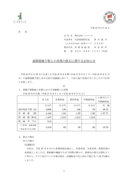 通期業績予想との差異の修正に関するお知らせ