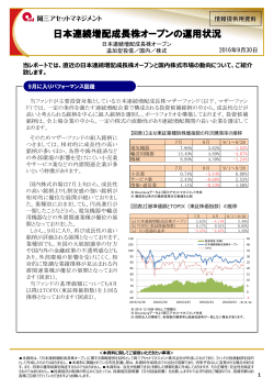 日本連続増配成長株オープンの運用状況