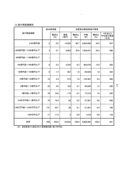 貸付残高規模別（PDF：15KB）
