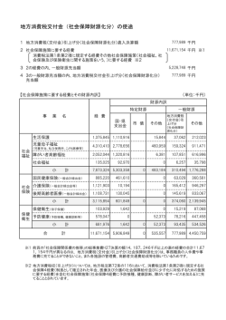 地方消費税交付金（社会保障財源化分）の使途