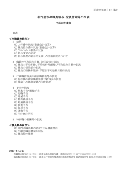 名古屋市の職員給与・定員管理等の公表 (PDF形式, 311.19KB)