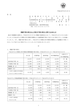 業績予想の修正および配当予想の修正に関するお知らせ